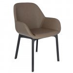 fauteuil clap pvc kartell noir tourterelle
