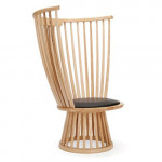fauteuil fan tom dixon frene naturel