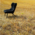 fauteuil foliage rouge kartell trevira beige