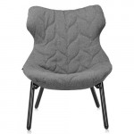 fauteuil foliage noir kartell trevira gris