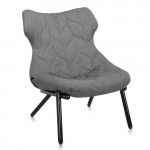 fauteuil foliage noir kartell trevira gris