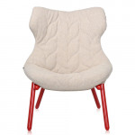 fauteuil foliage rouge kartell trevira beige