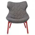 fauteuil foliage rouge kartell trevira gris