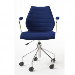fauteuil roulettes maui soft kartell bleu