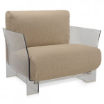 fauteuil pop outdoor kartell transparent ikon tourterelle