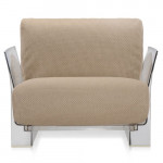 fauteuil pop outdoor kartell transparent ikon tourterelle