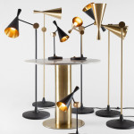 lampadaire beat light tom dixon noir laiton