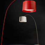 lampadaire twiggy led foscarini cramoisi