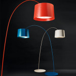 lampadaire twiggy led foscarini cramoisi