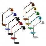 lampe poser tolomeo micro led artemide aluminium