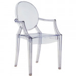 Louis Ghost Fauteuil Design Kartell Bleu Transparent