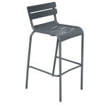 luxembourg fermob tabouret haut gris orage