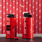 meuble componibili 4 elements kartell rouge