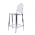 one more tabouret h 65 cm design kartell cristal