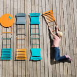 bistro fermob pack de 2 chaises design gris orage