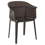 Papyrus Fauteuil Design Kartell Fumé Marron