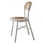 Pipe Chaise Design Magis Blanc Hetre Naturel