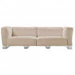 Pop duo canape kartell structure transparente tissu ecru