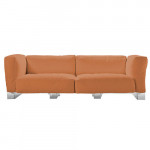 pop duo canape kartell structure transparente tissu orange