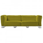 Pop duo canape kartell structure transparente tissu vert