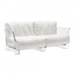 Pop Outdoor Canapé Design Kartell Transparent Blanc