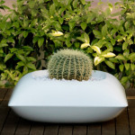 pot fleurs pillow vondom blanc laque