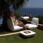 pot fleurs pillow vondom blanc laque