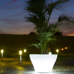 pot lumineux centro alto vondom blanc