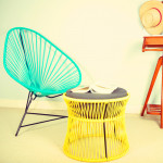 pouf ito boqa vert turquoise