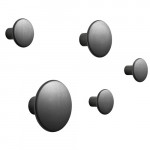 set 5 pateres the dots metal muuto noir