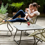 sixties fermob table basse blanc coton