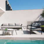 sofa 2 places terramare emu noir gris clair