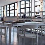 Steelwood Table Rectangulaire Design Magis Hetre et Blanc