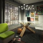 suspension led net circle artemide