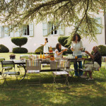table rallonges romane fermob cedre