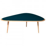 table basse fifties large red edition bleu paon