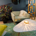 table basse fifties small red edition marbre