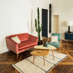 table basse fifties large red edition blanc