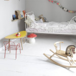 table basse fifties small red edition chene