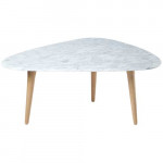table basse fifties small red edition marbre