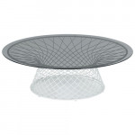 table basse heaven 120 emu blanc fume