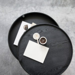 table basse turning menu frene cuivre