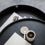 table basse turning menu frene cuivre