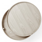 table basse turning menu chene laiton