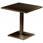 table carree round 70 emu marron