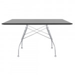 table carree glossy kartell noir
