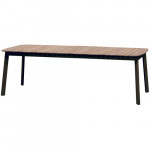 table extensible shine teck emu marron