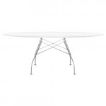 table ovale glossy kartell blanc