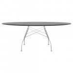 table ovale glossy kartell noir
