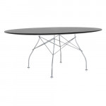 table ovale glossy kartell noir
